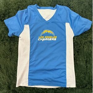 Youth Los Angeles Chargers Reversible Blue & White Flag Football Jersey Sz XL